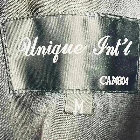 Vintage Faux Fur Luxurious Long Black Grey Long Coat Women Size M - Picture 15 of 15